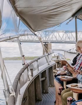 Udsigt til den Gamle Lillebæltsbro fr MS Marianne